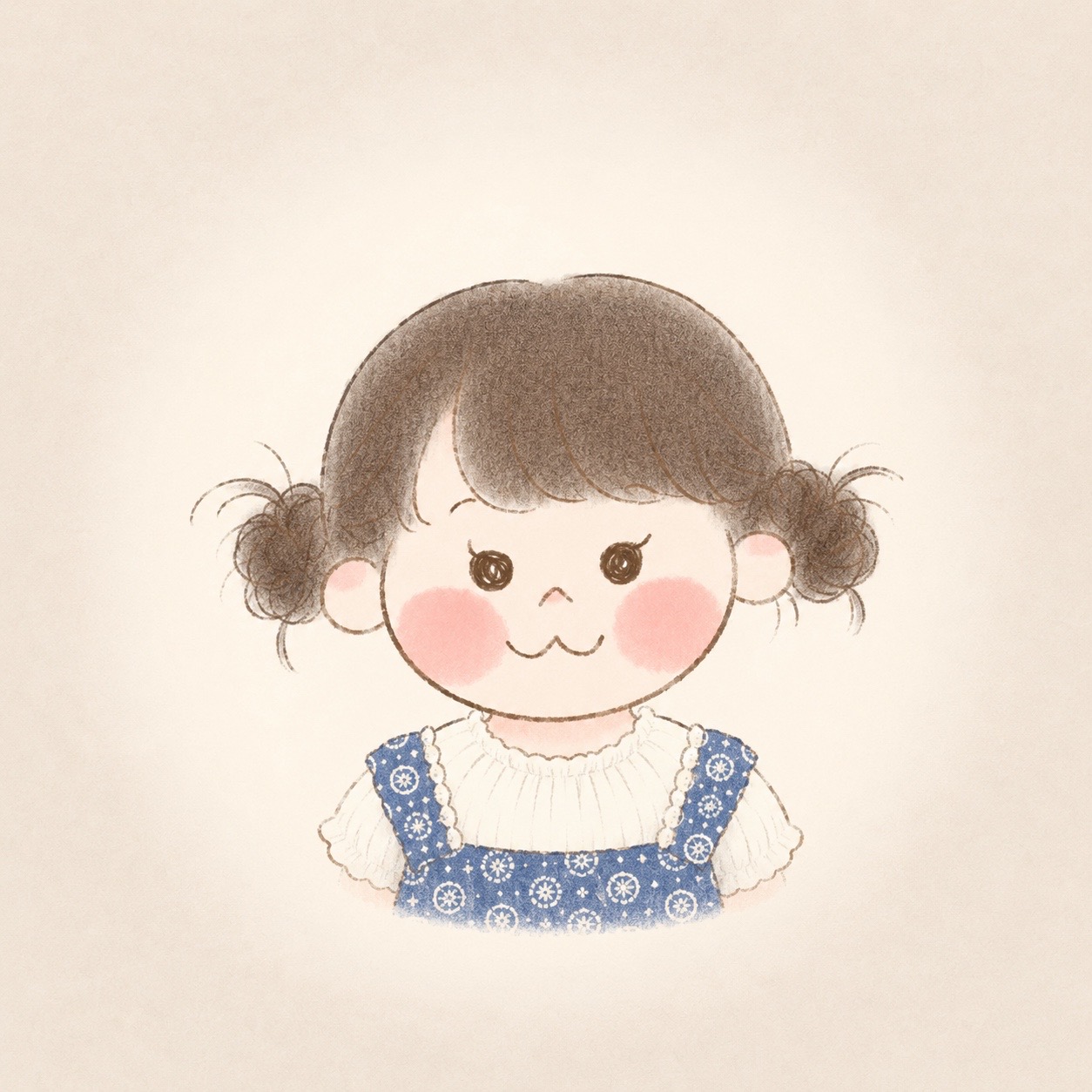 お子さまをやさしくデフォルメした絵本タッチのイラスト